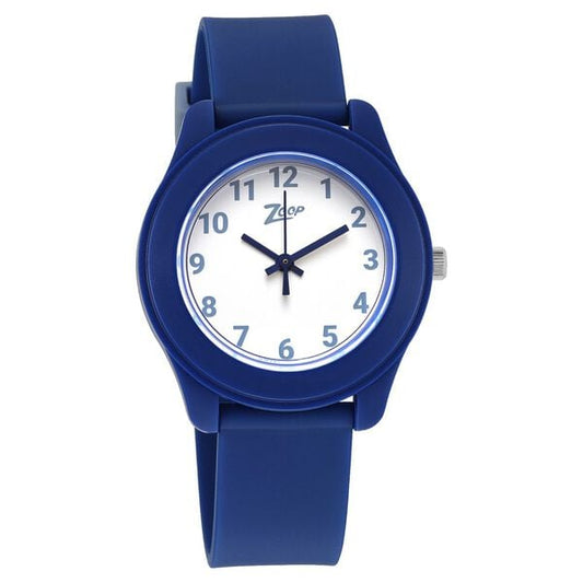 Zoop NU26019PP24W Analog Kids Watch with White Dial & Blue PU Strap