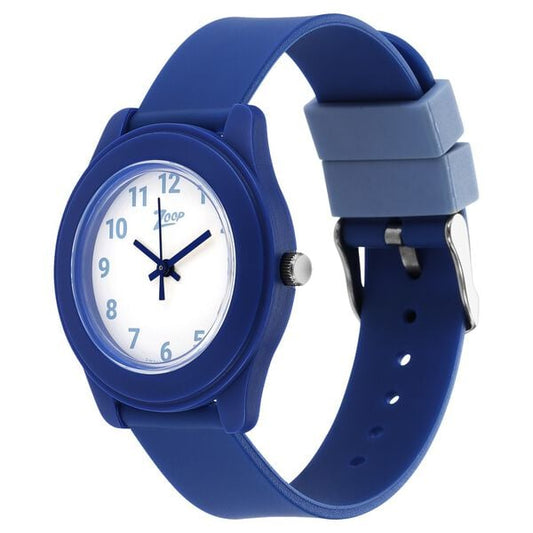 Zoop NT26019PP24W Kids Analog Quartz White Dial Blue Strap Watch by Titan