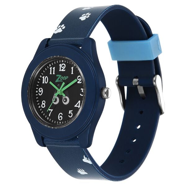 Zoop NPC26019PP29W Kids Analog Quartz Black Dial PU Strap Watch
