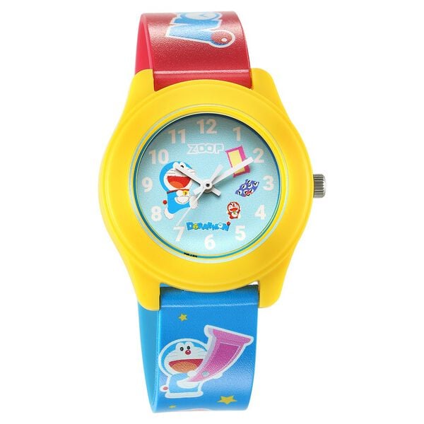 Zoop 26019PP37W Analog Quartz Kids’ Watch with Blue Dial and Multicoloured PU Strap