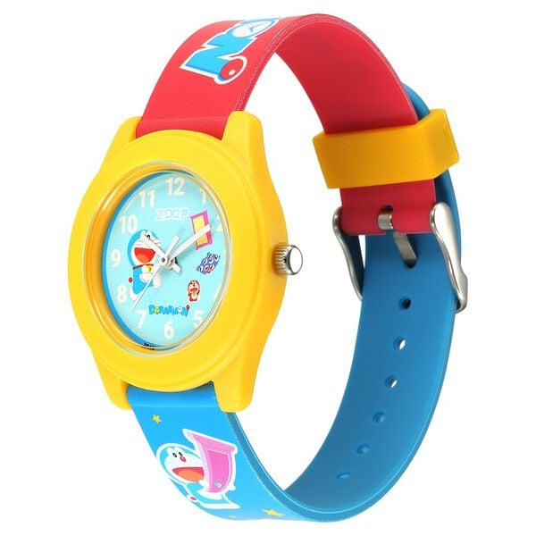 Zoop 26019PP37W Analog Quartz Kids’ Watch with Blue Dial and Multicoloured PU Strap
