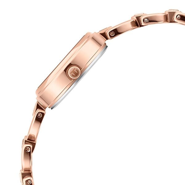 Titan 2601WM04 Women’s Brown-Dial Analog Watch with Rose-Gold Metal Strap