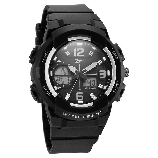 Zoop NT26026PP02W Analog-Digital Kids Watch Black Dial & Black Strap