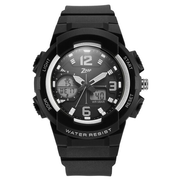 Zoop NT26026PP02W Analog-Digital Kids Watch Black Dial & Black Strap