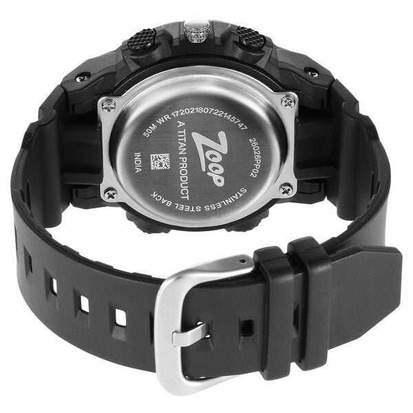 Zoop NT26026PP02W Analog-Digital Kids Watch Black Dial & Black Strap