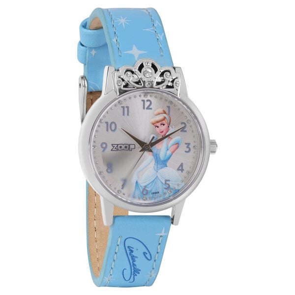 Zoop 26051SL01 Analog Quartz Kids’ Watch with Silver Dial and Blue PU Leather Strap