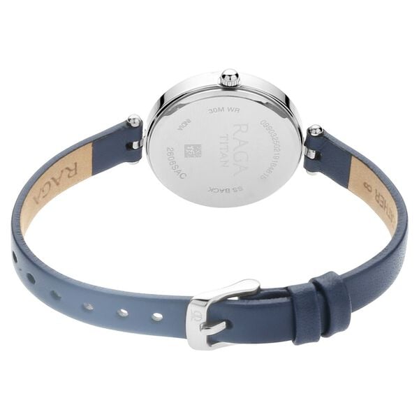 Titan NS2606SL01 Women’s Quartz Analog Watch with Grey Dial & Leather Strap