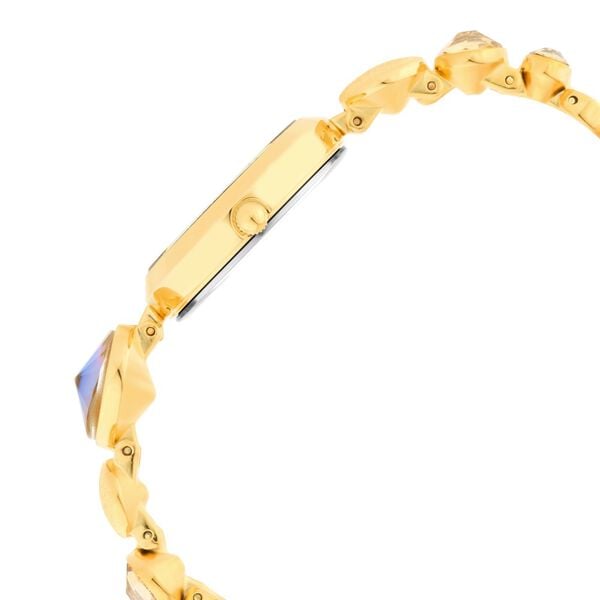 Titan 2606YM07 Women’s Mother-of-Pearl Dial Analog Watch with Gold-Tone Metal Strap