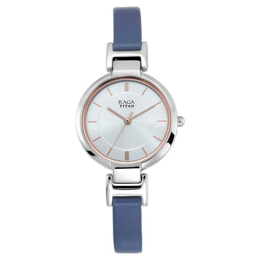 Titan NR2608SL01 Women’s Quartz Analog Leather Strap Watch