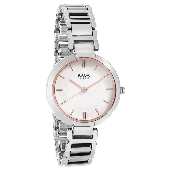 Titan 2608SM01 Analog Quartz Women’s Watch with Silver Dial and Silver Metal Bracelet