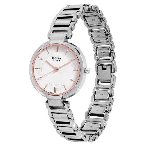 Titan 2608SM01 Analog Quartz Women’s Watch with Silver Dial and Silver Metal Bracelet