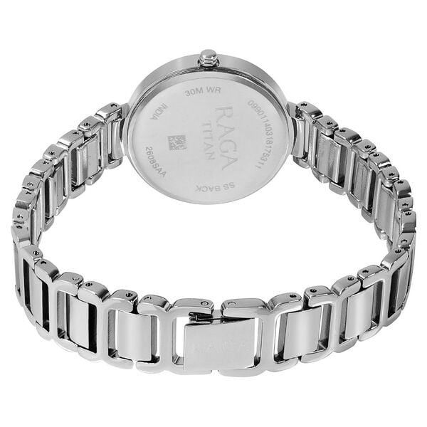 Titan 2608SM01 Analog Quartz Women’s Watch with Silver Dial and Silver Metal Bracelet