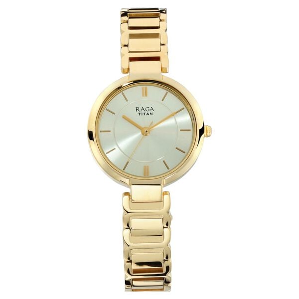 Titan 2608YM01 Raga Viva Champagne Dial Analog Quartz Watch – Women
