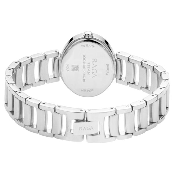 Titan NS2620SM01 Women’s Quartz Analog Watch with Silver Dial and Silver Metal Bracelet Strap