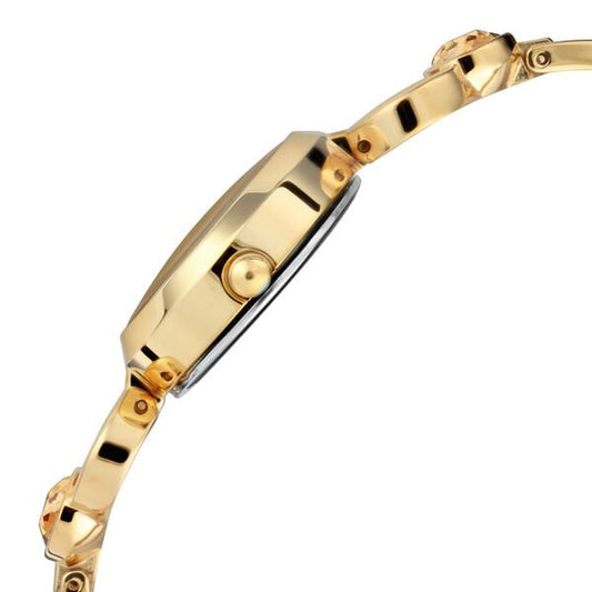 Titan 2621YM01 Analog Quartz Women’s Watch with Champagne Dial and Golden Metal Strap