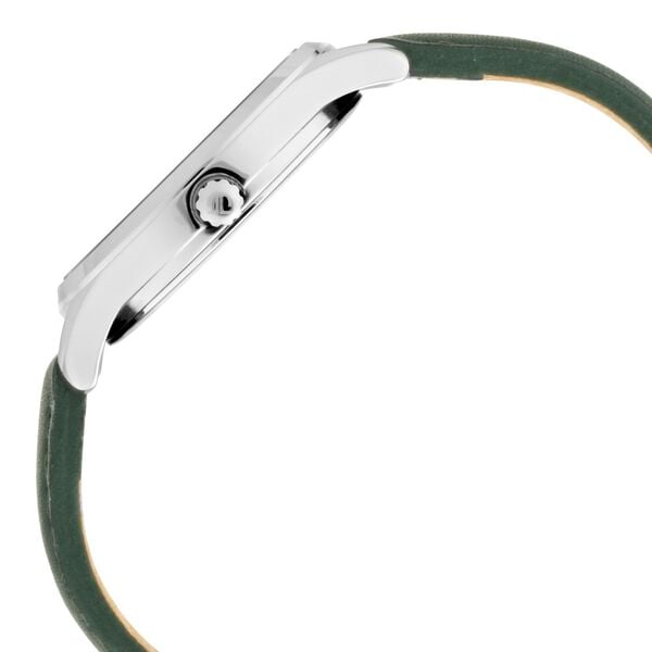 Titan 2639SL04 White Dial Green Leather Strap Women’s Analog Watch