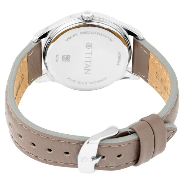 Titan NP2639SL05 Women’s Quartz Analog Blue Dial Leather Watch