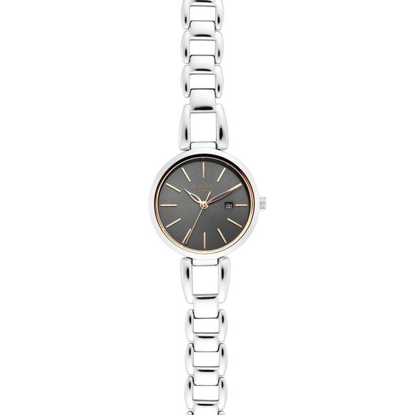 Titan 2642SM01 Women’s Grey-Dial Analog Watch with Silver Stainless-Steel Strap