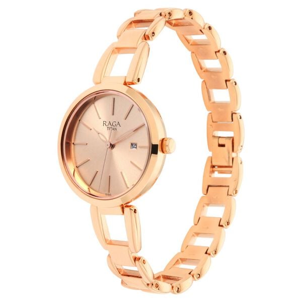 Titan 2642WM01 Women’s Analog Quartz Watch — Rose Gold Dial & Rose Gold Metal Strap