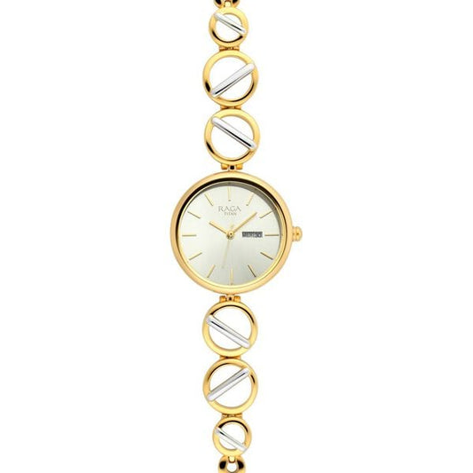 Titan 2644BM01 Women’s Silver-Dial Analog Watch