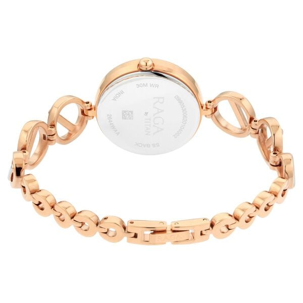 Titan 2644KM02 Women’s Quartz Analog Watch with Rose-Gold Dial & Two-Tone Metal Strap