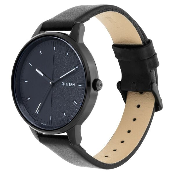Titan 2648NL01 Women Black Dial Leather Strap Quartz Analog Watch