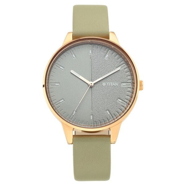 Titan– 2648WL01 Neo V Analog Women’s Watch with Grey Dial & Grey Leather Strap