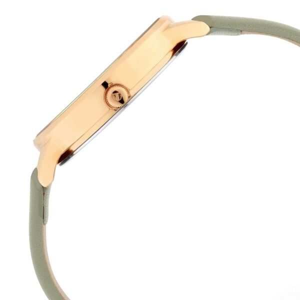 Titan 2648WL01 Women’s Quartz Analog Watch with Grey Dial & Olive-Green Leather Strap