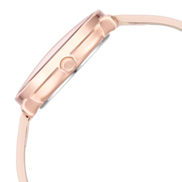 Titan 2651WL03 Women’s Quartz Analog Rose-Gold Dial Watch with Leather Strap