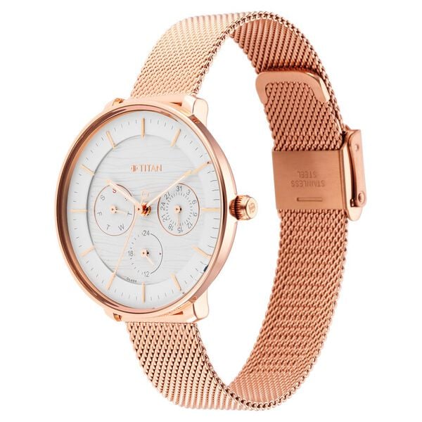 Titan 2651WM02 Women Silver Dial Metal Strap Quartz Multifunction Watch