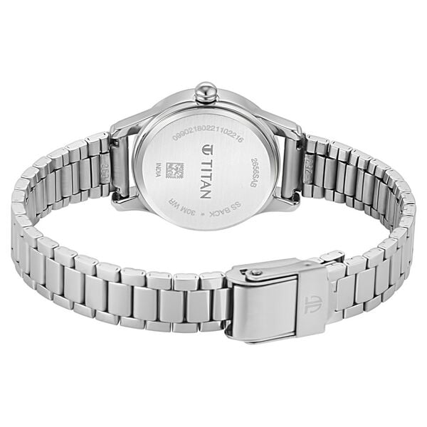 Titan 2656SM03 Women Black Dial Metal Strap Quartz Watch