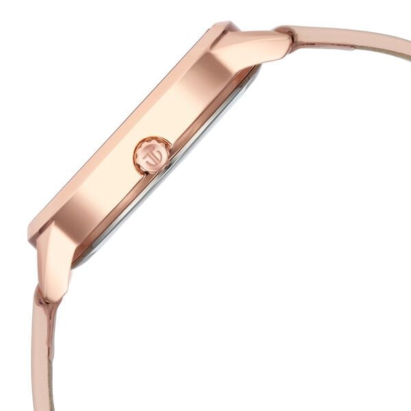 Titan 2664WL02 Women’s Quartz Analog Watch with Pastel Pink Dial & Pink Leather Strap