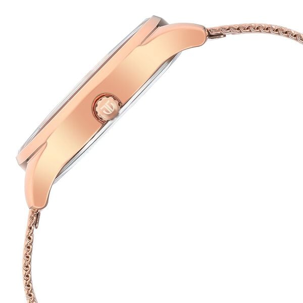 Titan 2670WM07 Women’s Quartz Multifunction Watch with Silver Dial & Rose-Gold Metal Strap