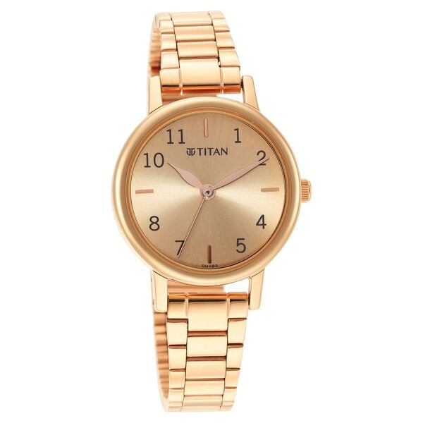 Titan 2678WM01 Women Rose Gold Dial Metal Strap Quartz Watch