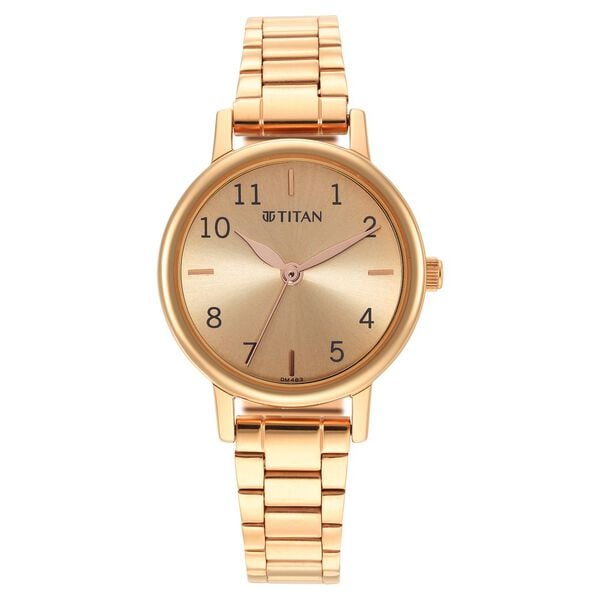 Titan 2678WM01 Women Rose Gold Dial Metal Strap Quartz Watch