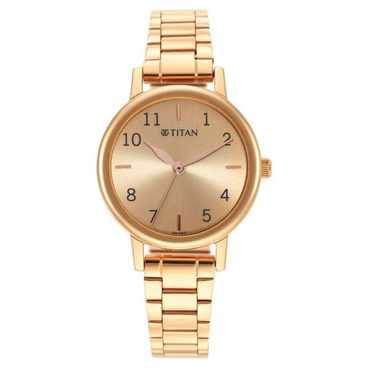 Titan 2678WM01 Women Rose Gold Dial Metal Strap Quartz Watch