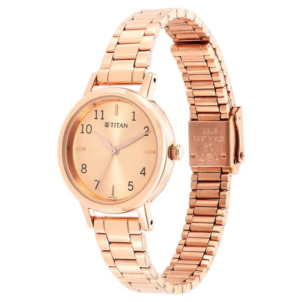 Titan 2678WM01 Women Rose Gold Dial Metal Strap Quartz Watch