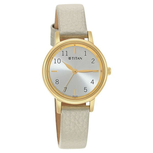 Titan NR2678YL01 Women’s Quartz Analog Leather Grey Dial Watch