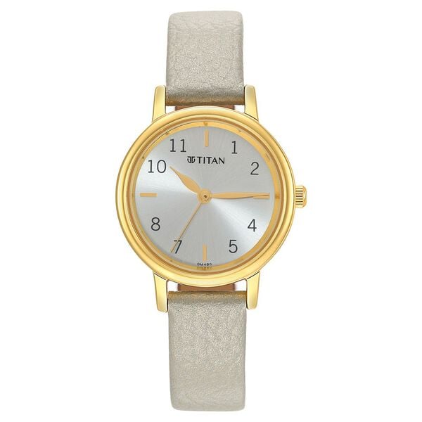 Titan NR2678YL01 Women’s Quartz Analog Leather Grey Dial Watch