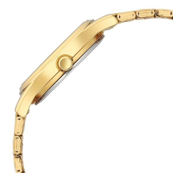 Titan 2679YM02 Quartz Analog Watch for Women – Golden Dial, Golden Stainless Steel Bracelet, Mineral Glass, Round Metal Case