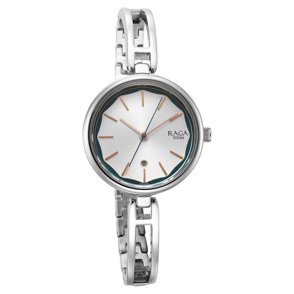 Titan 2683SM01 Women’s Quartz Analog Metal Strap Silver Dia lWatch
