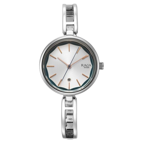 Titan 2683SM01 Women’s Quartz Analog Metal Strap Silver Dia lWatch