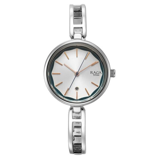 Titan 2683SM01 Women’s Quartz Analog Metal Strap Silver Dia lWatch