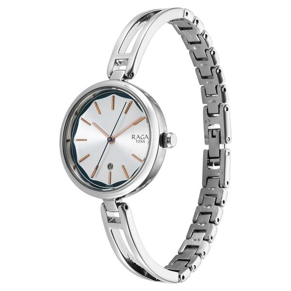 Titan 2683SM01 Women’s Quartz Analog Metal Strap Silver Dia lWatch