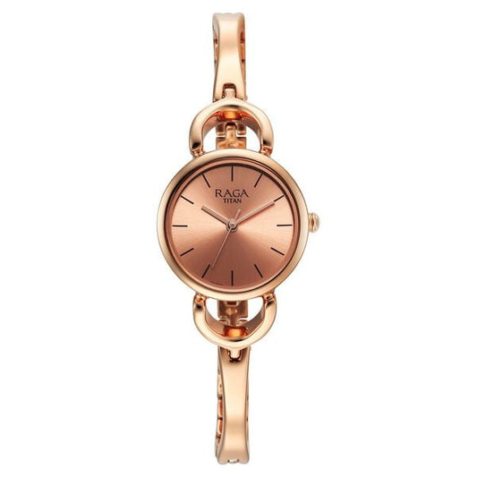 Titan 2724WM01 Women’s Analog Quartz Watch — Rose Gold Dial & Rose Gold Metal Strap