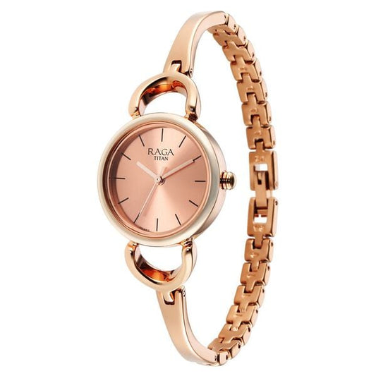 Titan 2724WM01 Women’s Analog Quartz Watch — Rose Gold Dial & Rose Gold Metal Strap