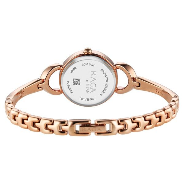 Titan 2724WM01 Women’s Analog Quartz Watch — Rose Gold Dial & Rose Gold Metal Strap
