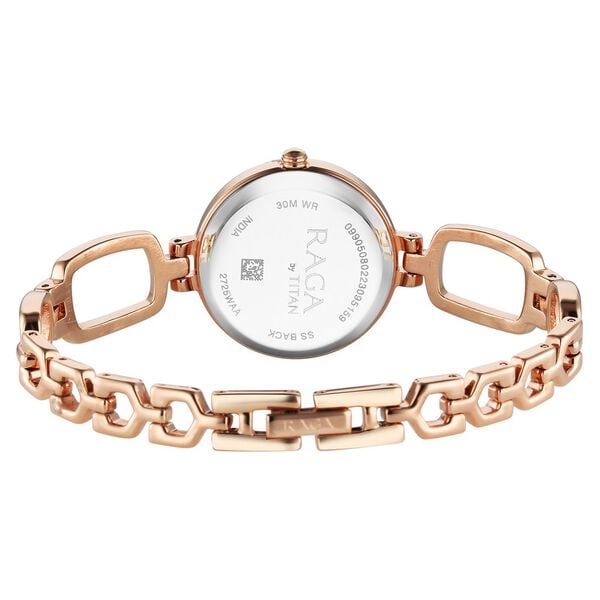 Titan 2725WM01 Women’s Rose-Gold Dial Analog Watch with Rose-Gold Metal Bracelet