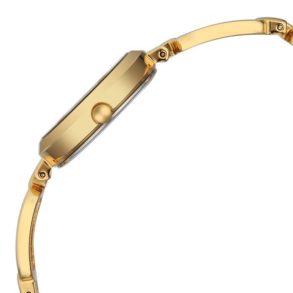 Titan 2725YM01 Women’s Champagne-Dial Analog Watch with Gold Metal Bracelet
