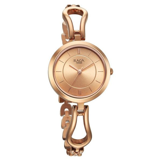 Titan 2727WM01 Raga Quartz Analog Rose Gold Dial & Metal Strap Watch For Women
